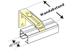 Abstand von Wand bis Schienenmitte