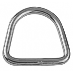Edelstahl D-Ring 6mm Ø /40mm breit, A4