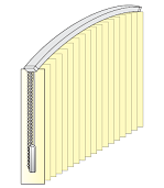 Vertikaljalousie gebogen V090