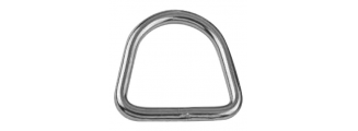 Edelstahl D-Ring 6mm Ø /40mm breit, A4